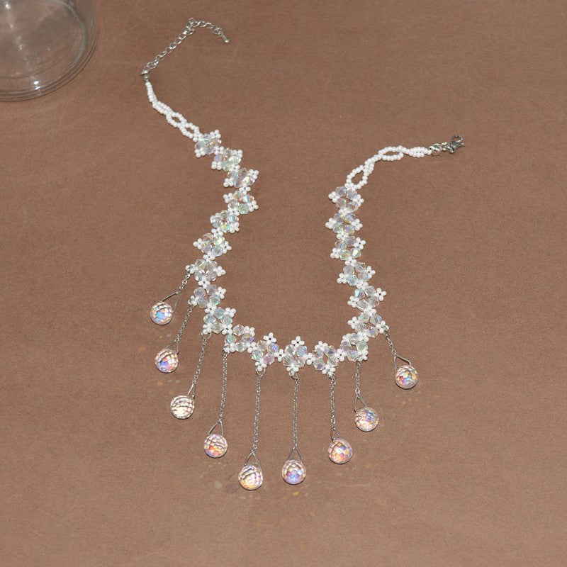 High-end Temperament Necklace Fairy Crystal Flow Necklace