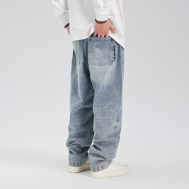 Fashion Retro Distressed Washed Jeans Men