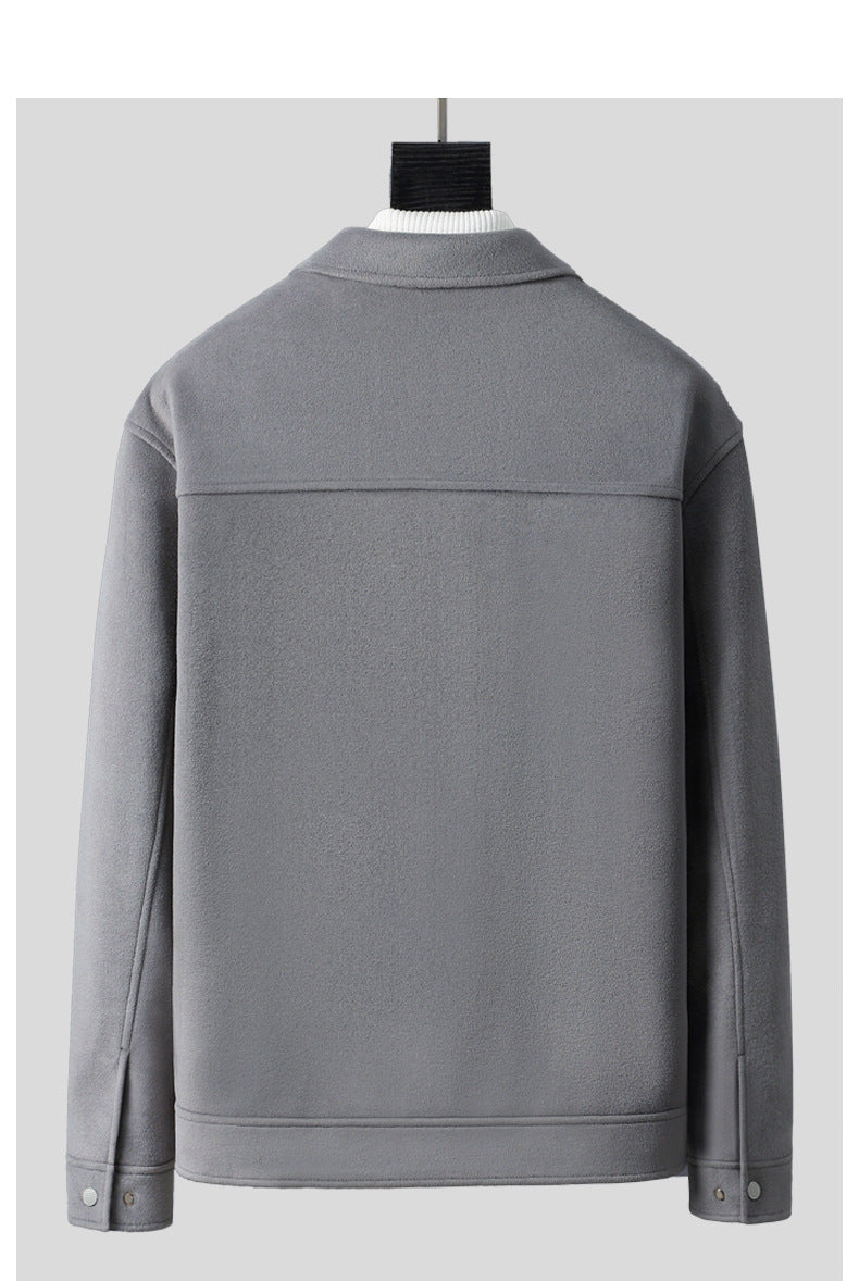 Spring New Casual Knitted Polo Collar Jacket Men