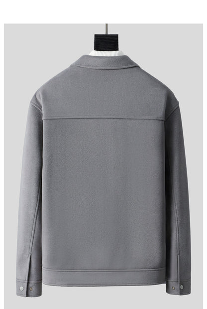 Spring New Casual Knitted Polo Collar Jacket Men