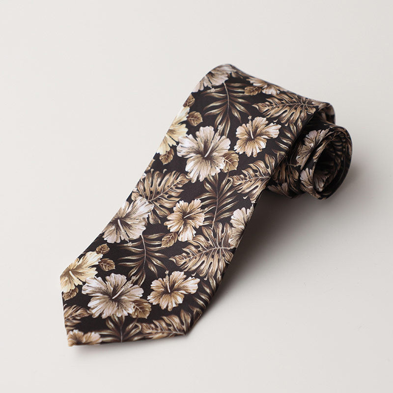 Casual Trendy Vintage Printed Silk Tie For Men