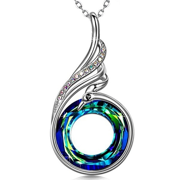 Peacock gradient necklace