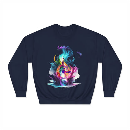 Unisex DryBlend® Crewneck Sweatshirt with a fire outlook classic