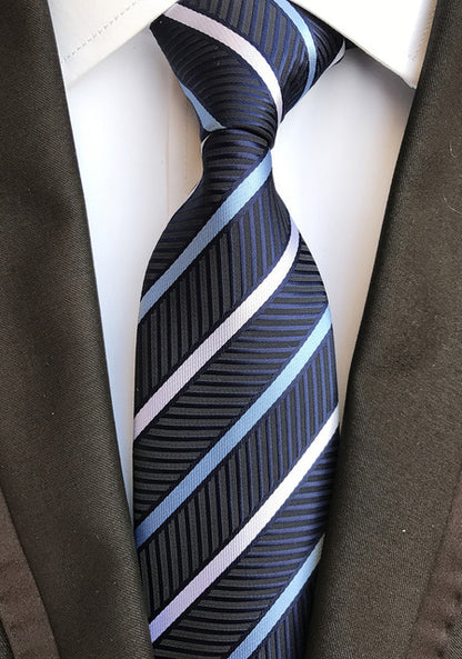 Men Silk Luxurious Striped Plaid Tie