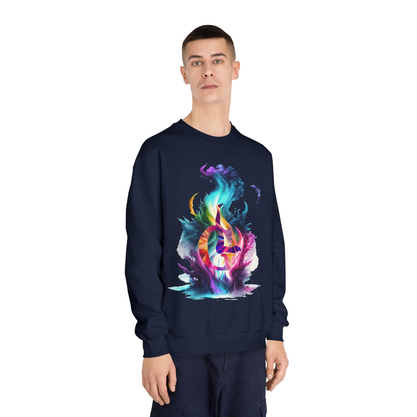 Unisex DryBlend® Crewneck Sweatshirt with a fire outlook classic