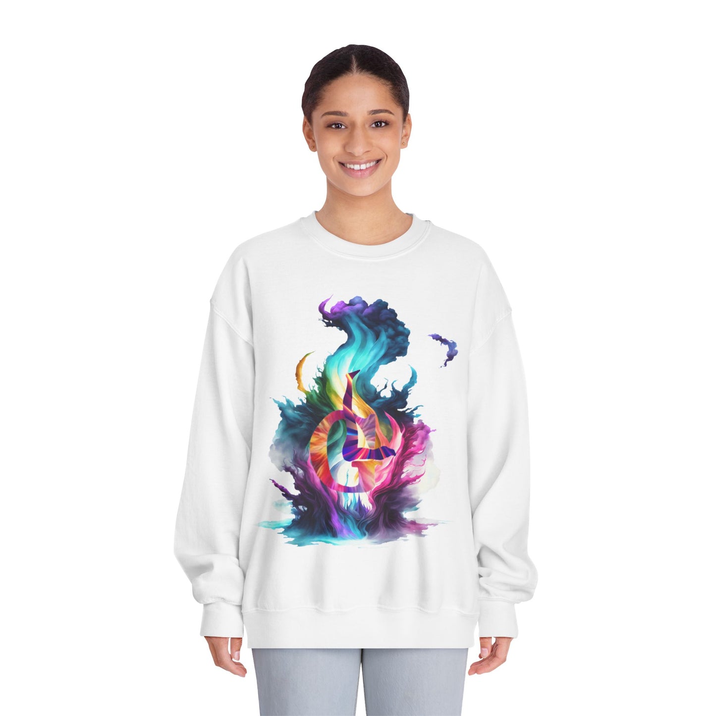 Unisex DryBlend® Crewneck Sweatshirt with a fire outlook classic