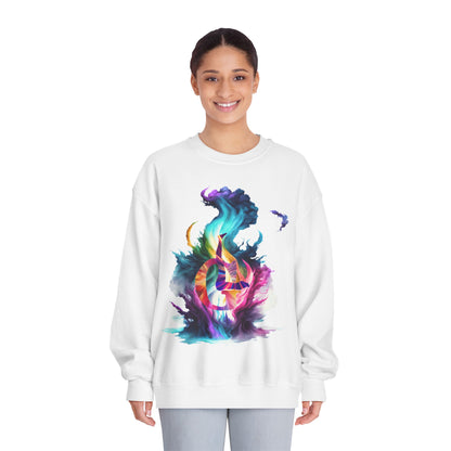 Unisex DryBlend® Crewneck Sweatshirt with a fire outlook classic