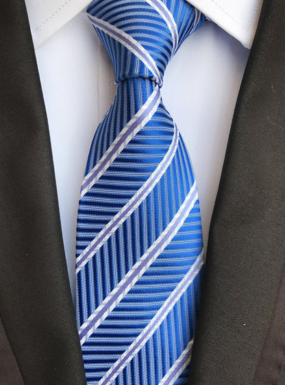 Men Silk Luxurious Striped Plaid Tie