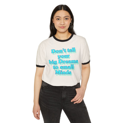 Dreams Ringer T-Shirt, Vintage Style Tee, Retro Graphic Shirt, Dreamer Gift, Unisex Tee, Cotton Tee