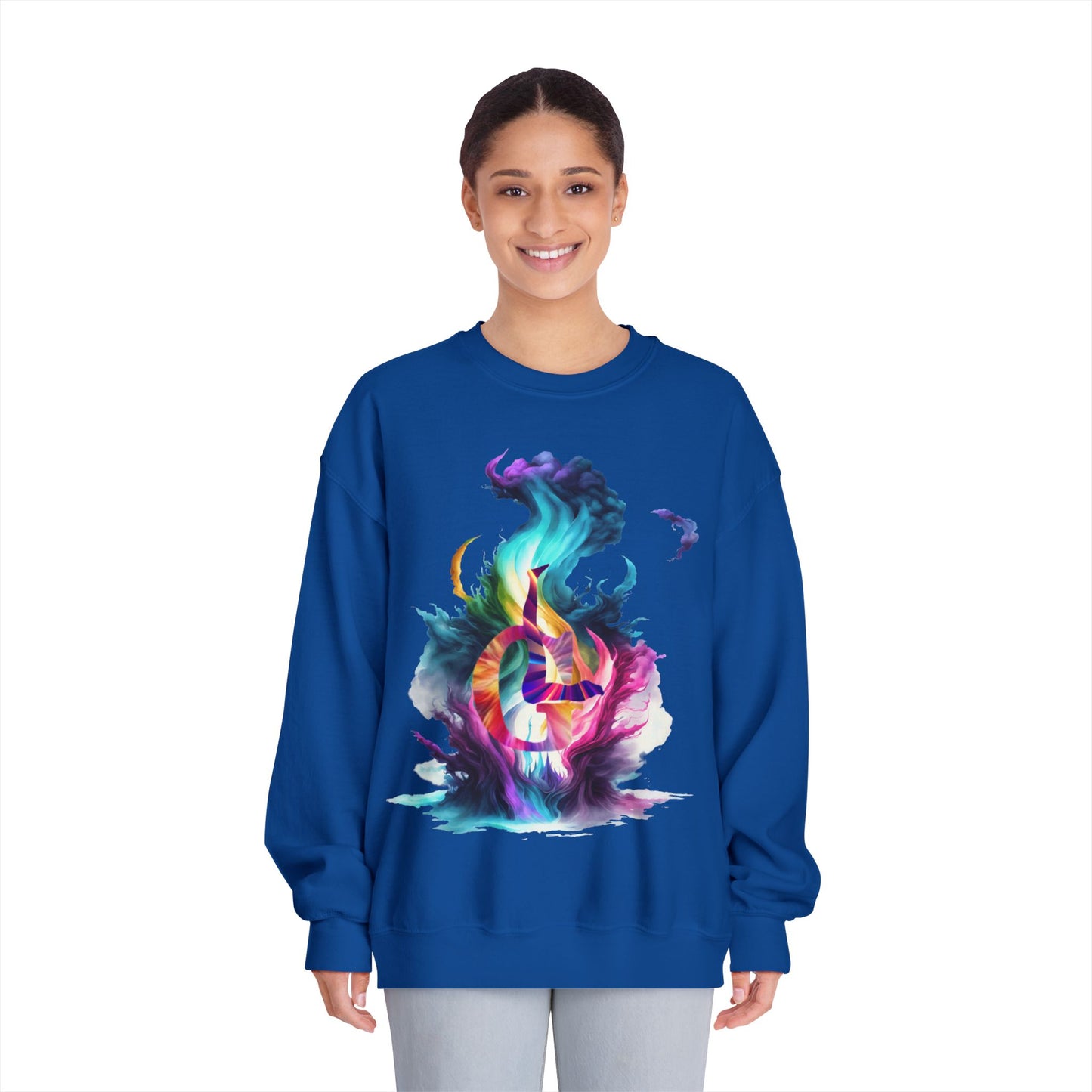 Unisex DryBlend® Crewneck Sweatshirt with a fire outlook classic