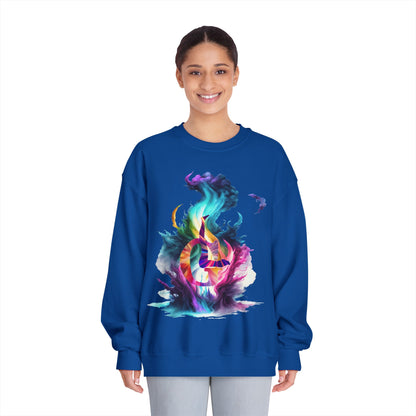 Unisex DryBlend® Crewneck Sweatshirt with a fire outlook classic