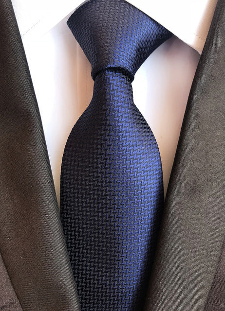 Men Silk Luxurious Striped Plaid Tie