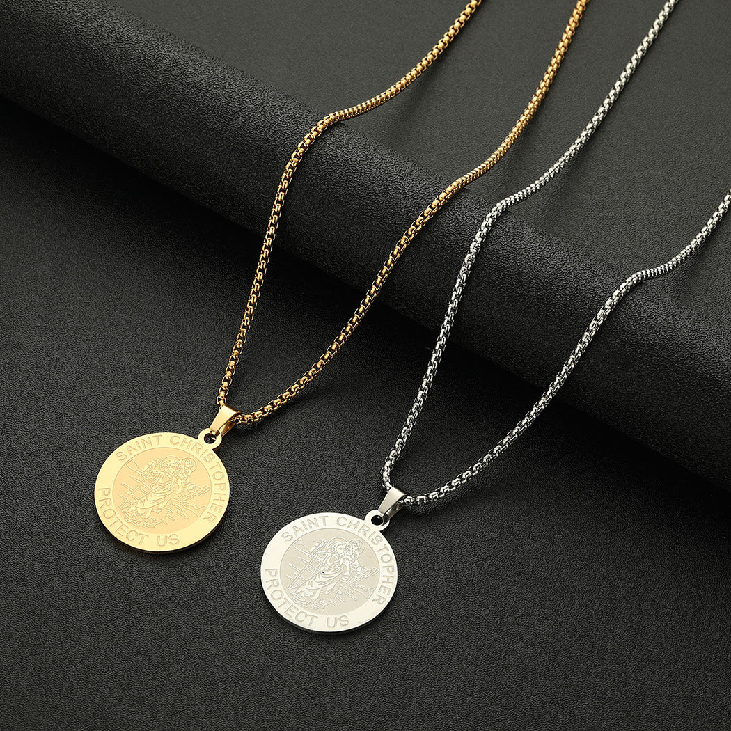 Medal Necklace Gold And Silver Michael Necklace
