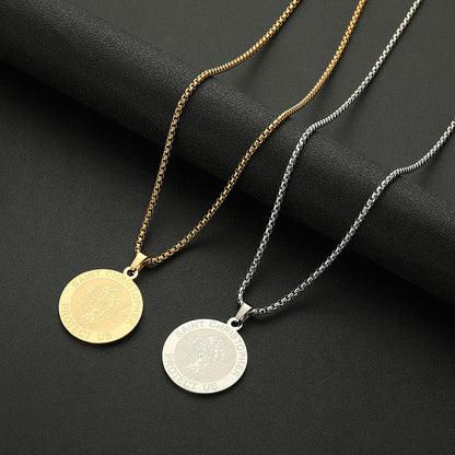 Medal Necklace Gold And Silver Michael Necklace