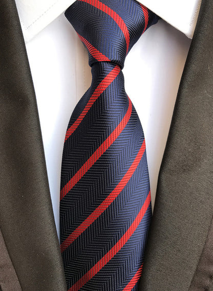 Men Silk Luxurious Striped Plaid Tie