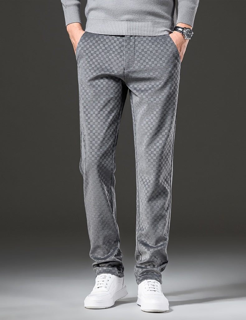 Core Velvet Casual Straight Pants Men