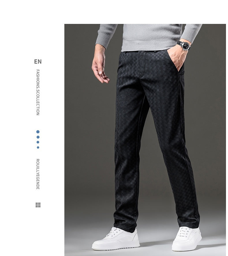 Core Velvet Casual Straight Pants Men