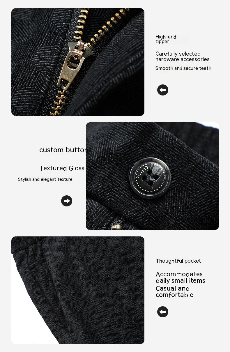 Core Velvet Casual Straight Pants Men