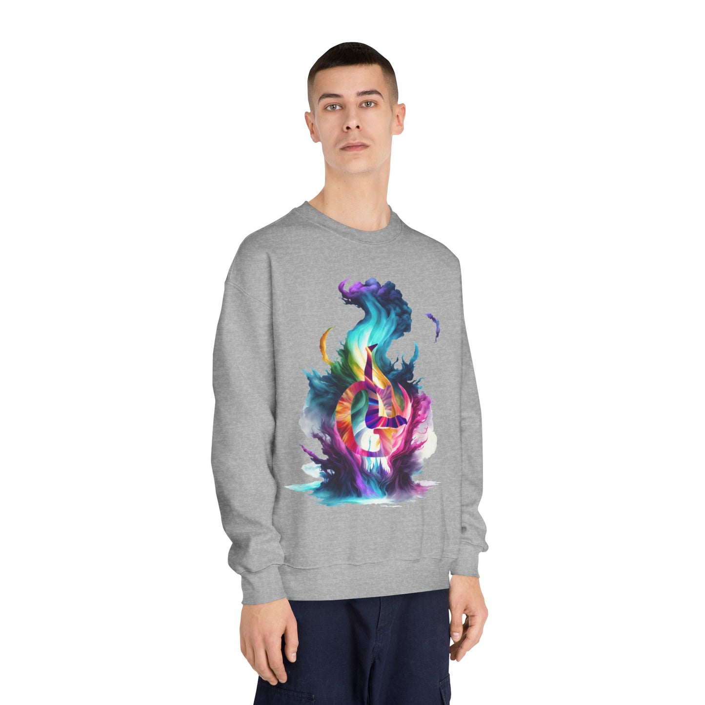 Unisex DryBlend® Crewneck Sweatshirt with a fire outlook classic