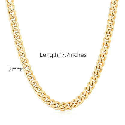 Chunky Necklace Double Snake Chain Necklace