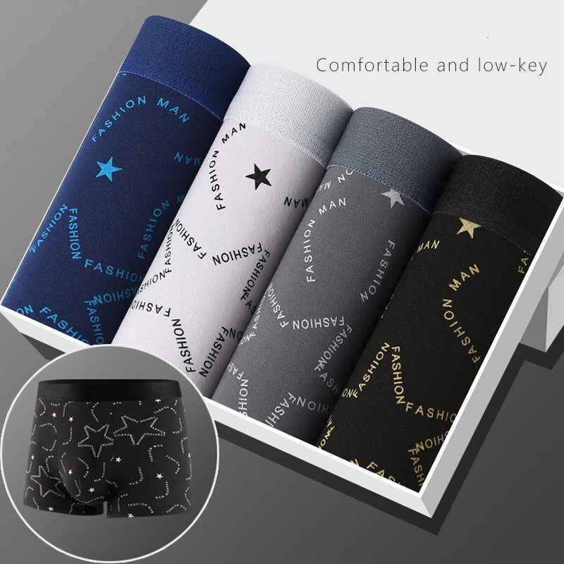 Men's Underwear Men's Boxers Youth Mid-rise Boxers Boys Plus Size Shorts Underpants