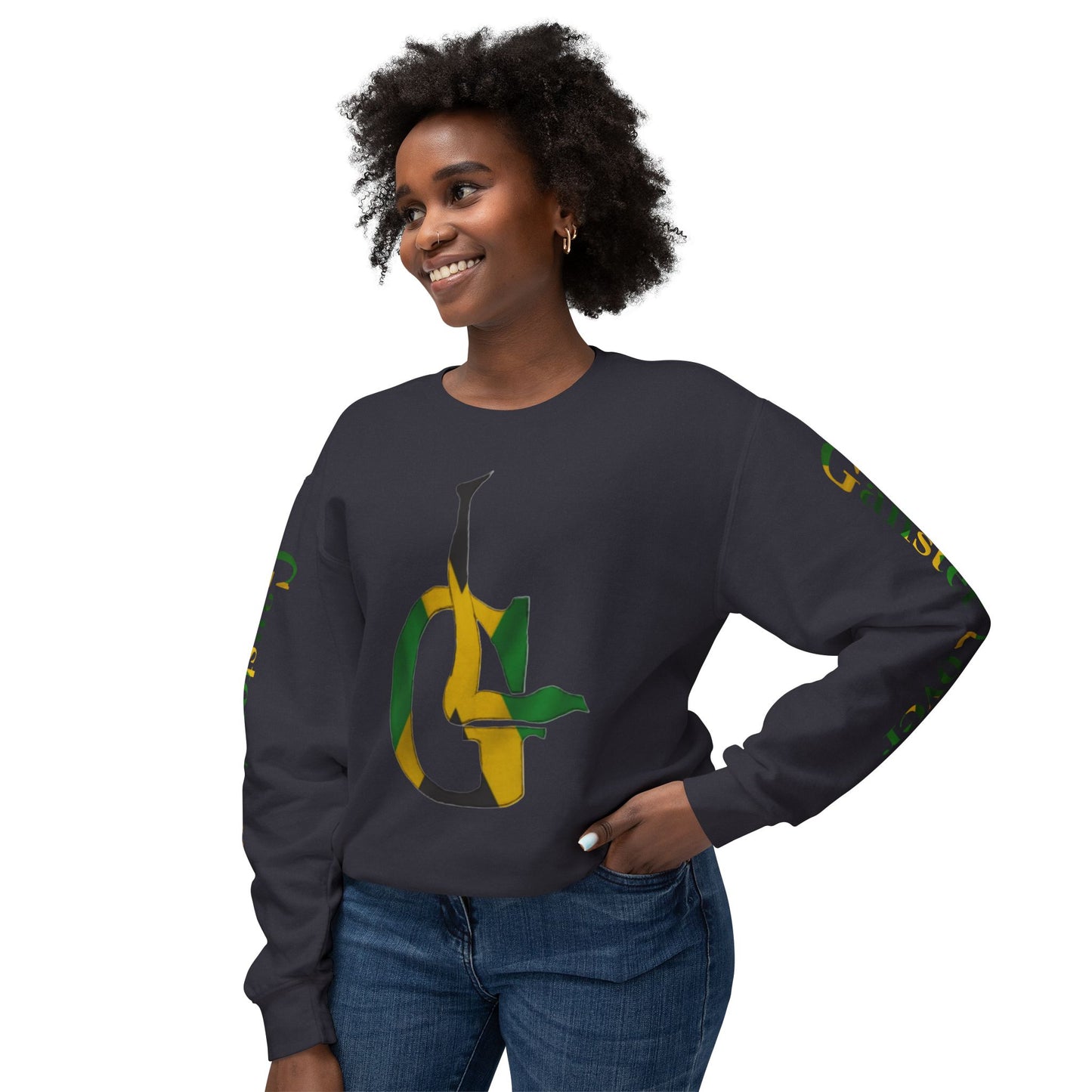 Jamaica Lightweight Sweatshirt, Tropical Crewneck Jumper, Reggae Music Clothing, Island Vibes Pullover, Caribbean Vacation Apparel