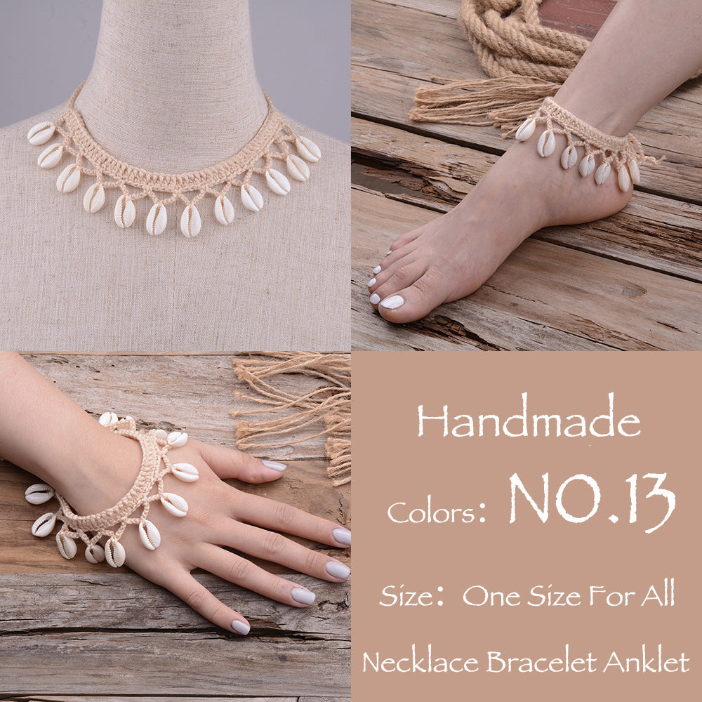 Hawaiian Style Casual Necklace Handmade Shell Clavicle Necklace