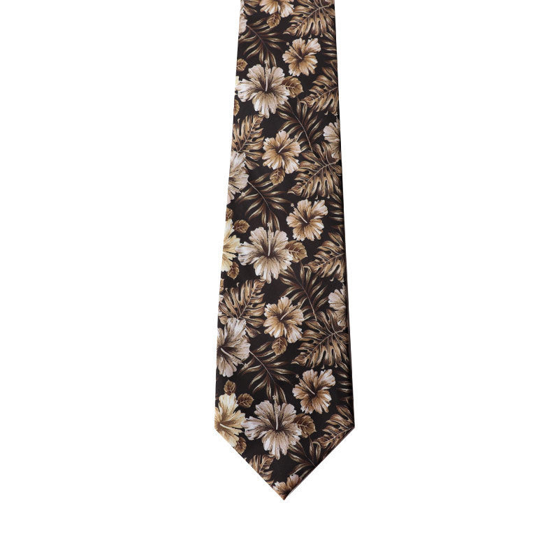 Casual Trendy Vintage Printed Silk Tie For Men