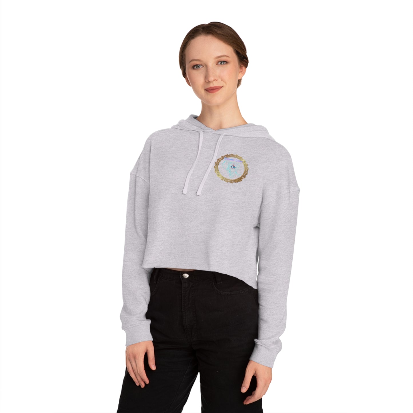 Soul Women's Cropped Hoodie Sweatshirt, Spirituality Gift for Her, Cozy Crop Top, Yoga Apparel, Mindfulness Clothing