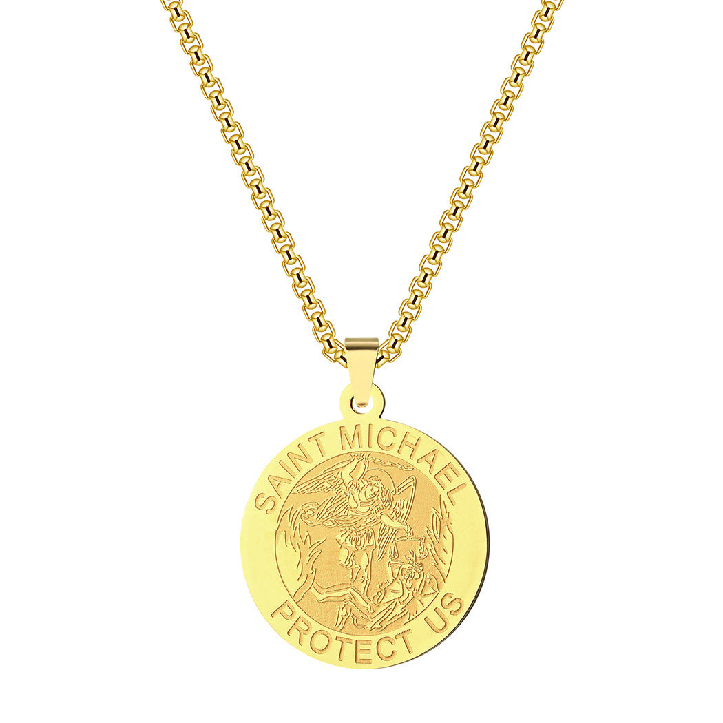Medal Necklace Gold And Silver Michael Necklace