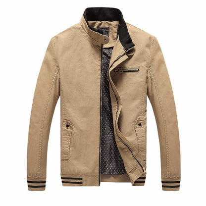 Spring Autumn Men Casual Jacket Coat Men's Fashion Washed  Pure Cotton Brand Clothing Jackets Male Coats
