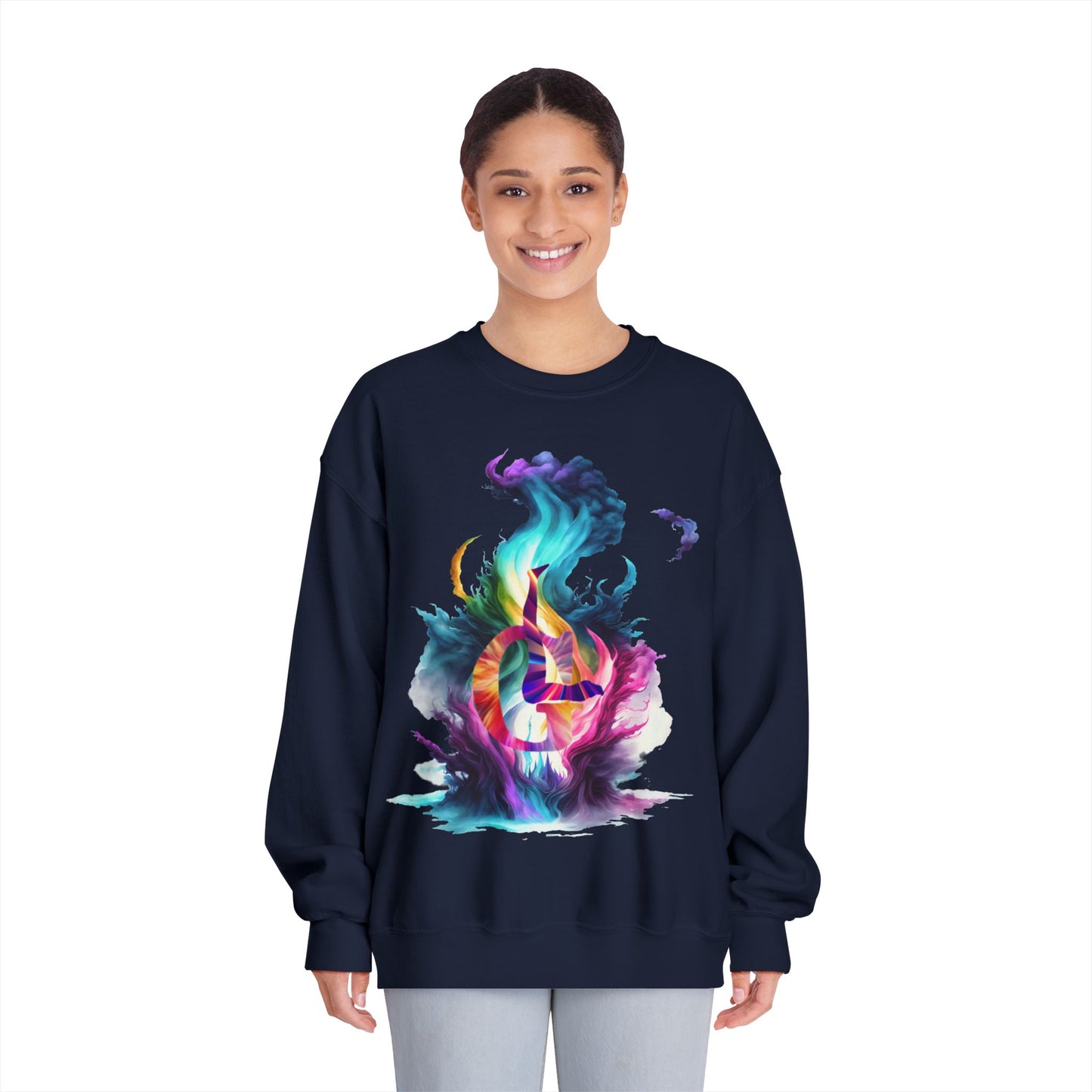 Unisex DryBlend® Crewneck Sweatshirt with a fire outlook classic