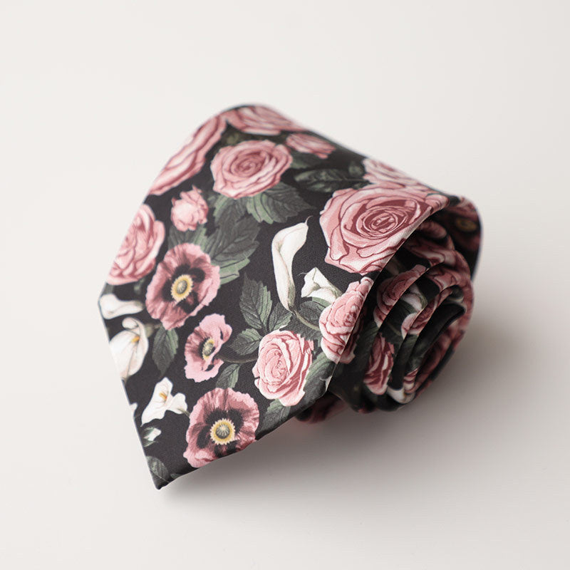 Casual Trendy Vintage Printed Silk Tie For Men