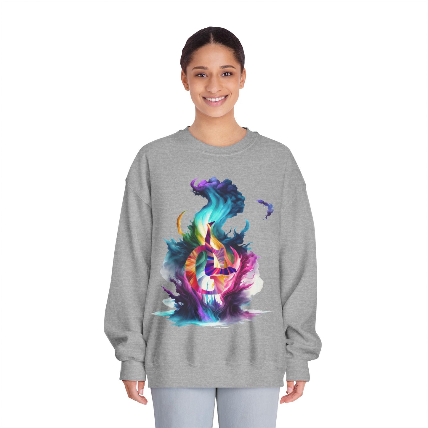 Unisex DryBlend® Crewneck Sweatshirt with a fire outlook classic