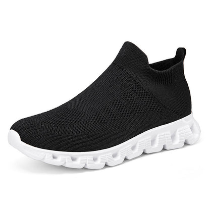 Casual Solid Color Flying Woven Sports Shoes Men Lightweight Breathable Mesh Shoes Summer Sneakers