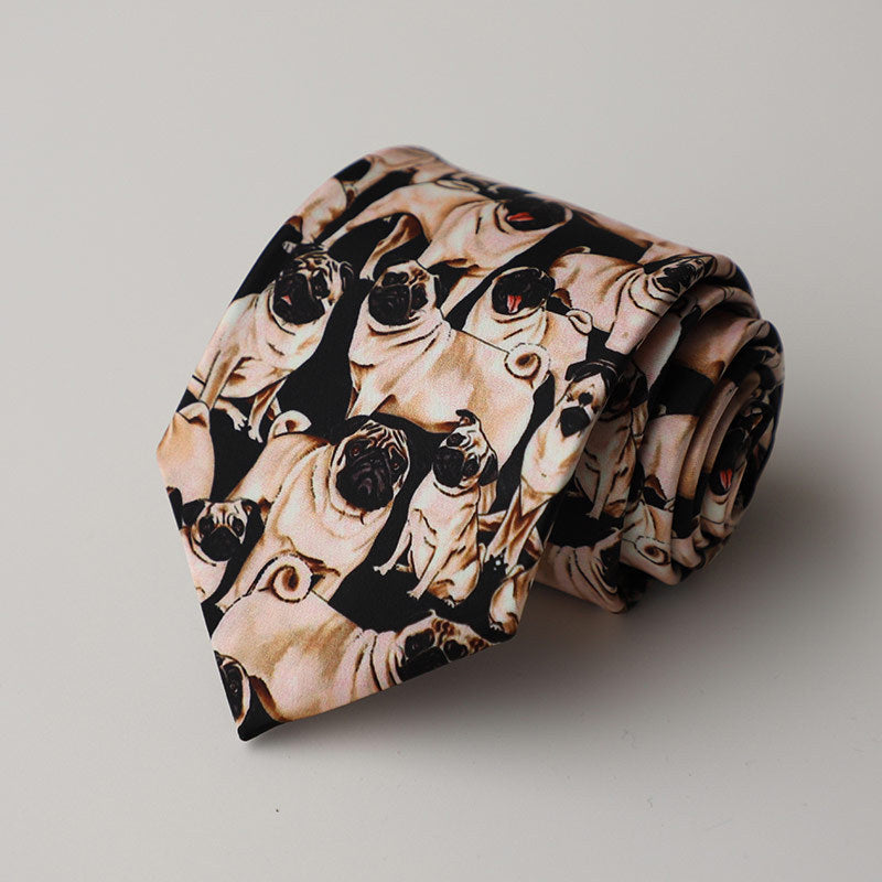 Casual Trendy Vintage Printed Silk Tie For Men