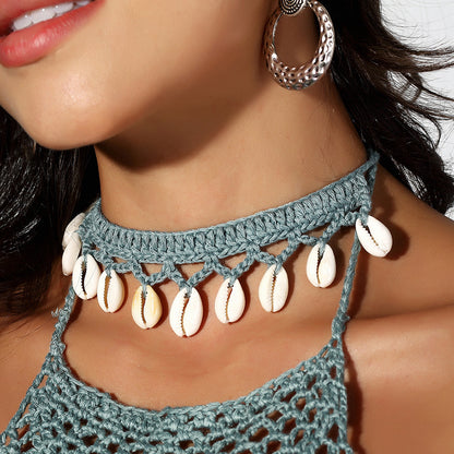 Hawaiian Style Casual Necklace Handmade Shell Clavicle Necklace