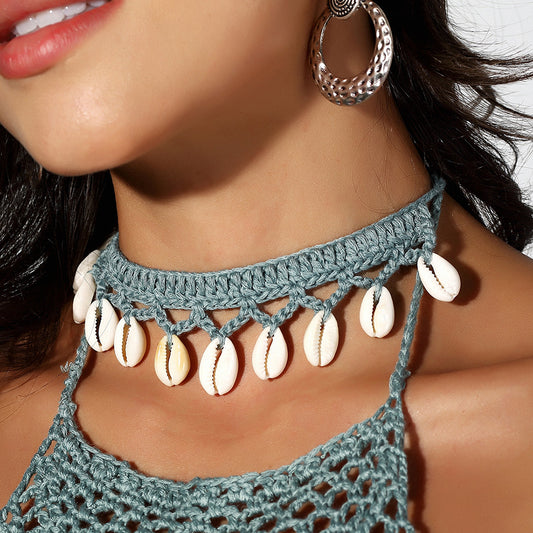 Hawaiian Style Casual Necklace Handmade Shell Clavicle Necklace