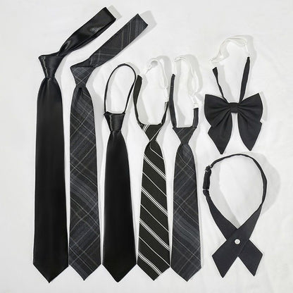 Black Tie Shirt Decorative Bow Tie