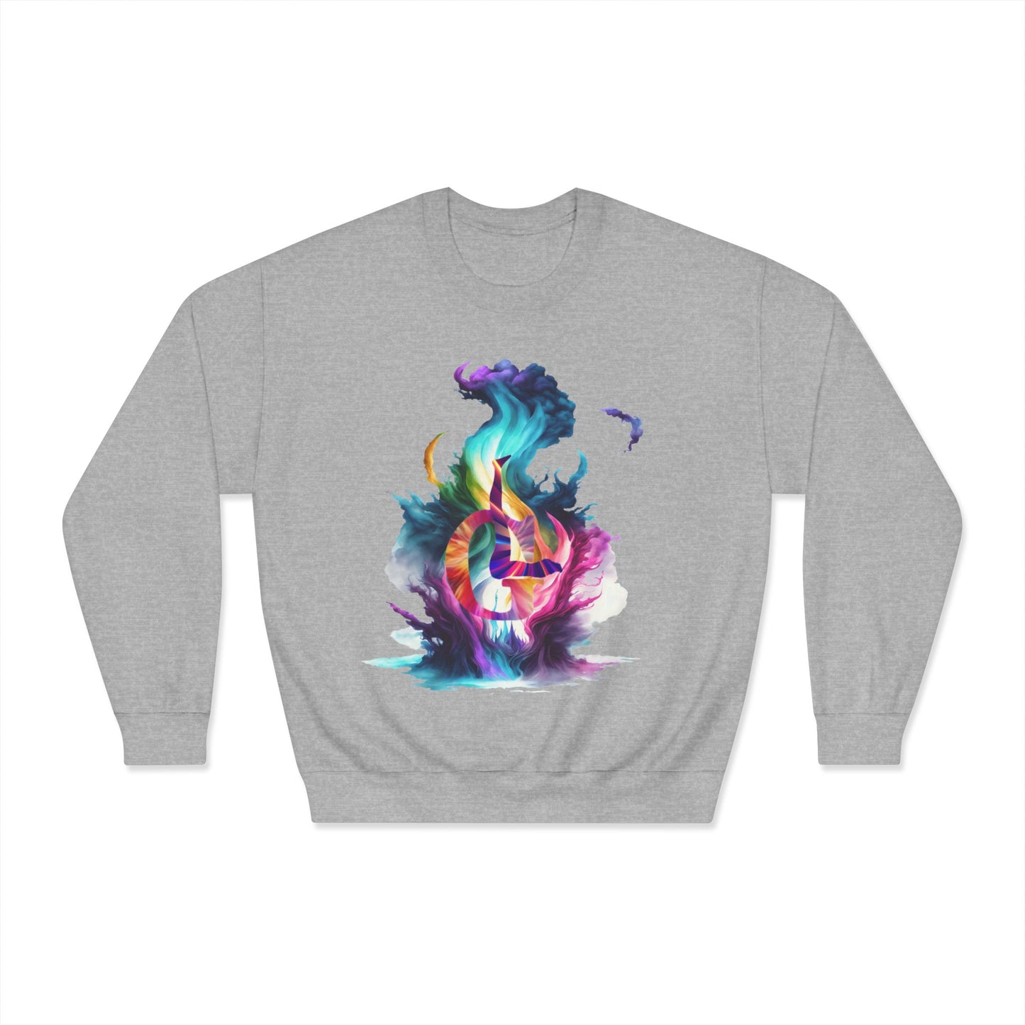 Unisex DryBlend® Crewneck Sweatshirt with a fire outlook classic