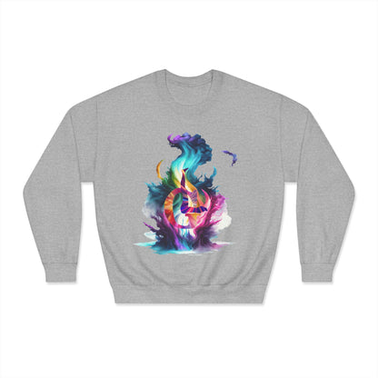 Unisex DryBlend® Crewneck Sweatshirt with a fire outlook classic