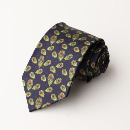 Casual Trendy Vintage Printed Silk Tie For Men