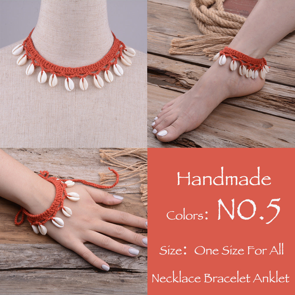 Hawaiian Style Casual Necklace Handmade Shell Clavicle Necklace