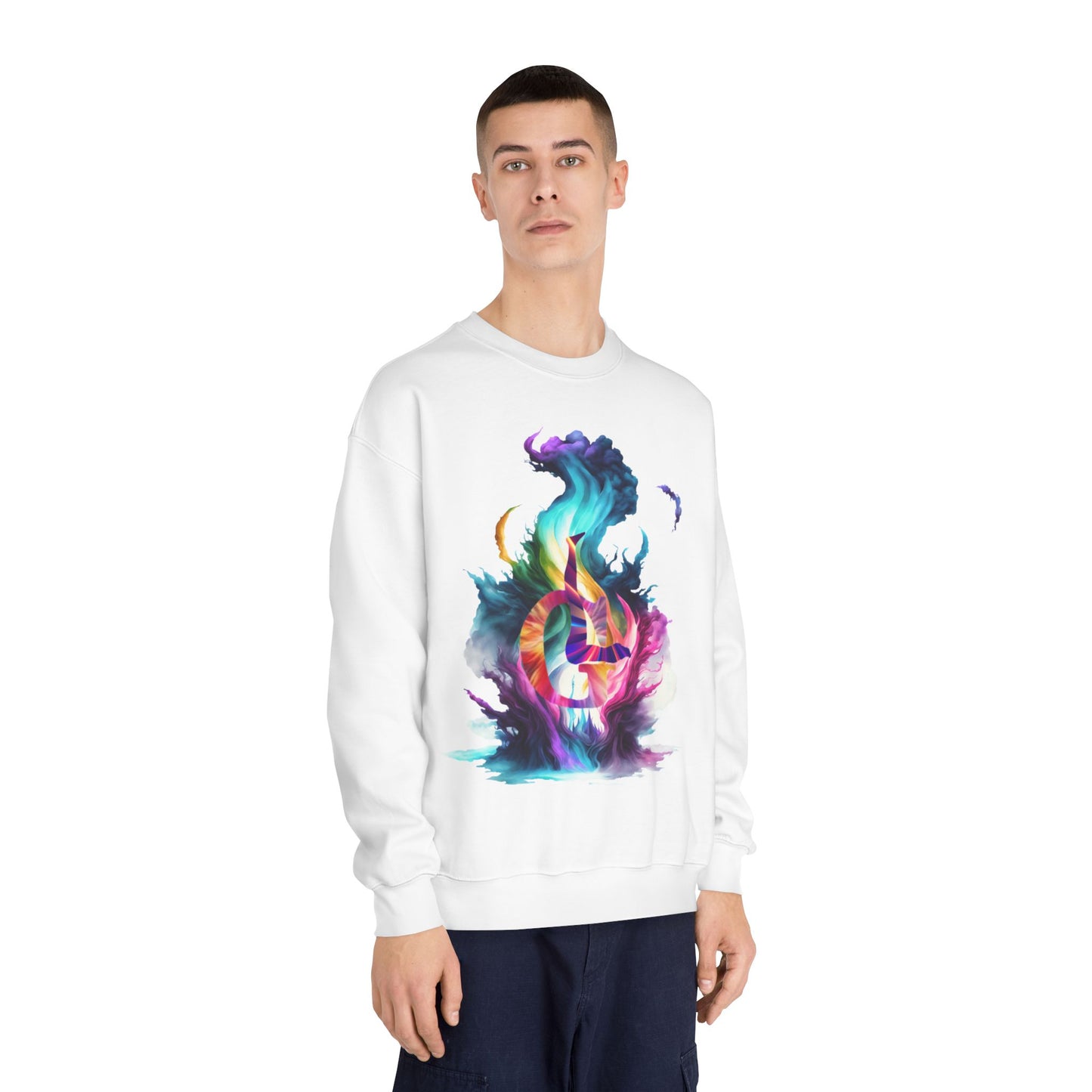 Unisex DryBlend® Crewneck Sweatshirt with a fire outlook classic