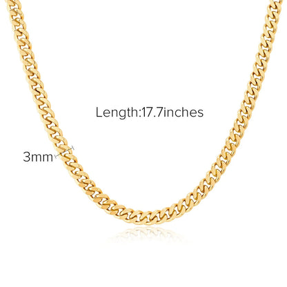 Chunky Necklace Double Snake Chain Necklace
