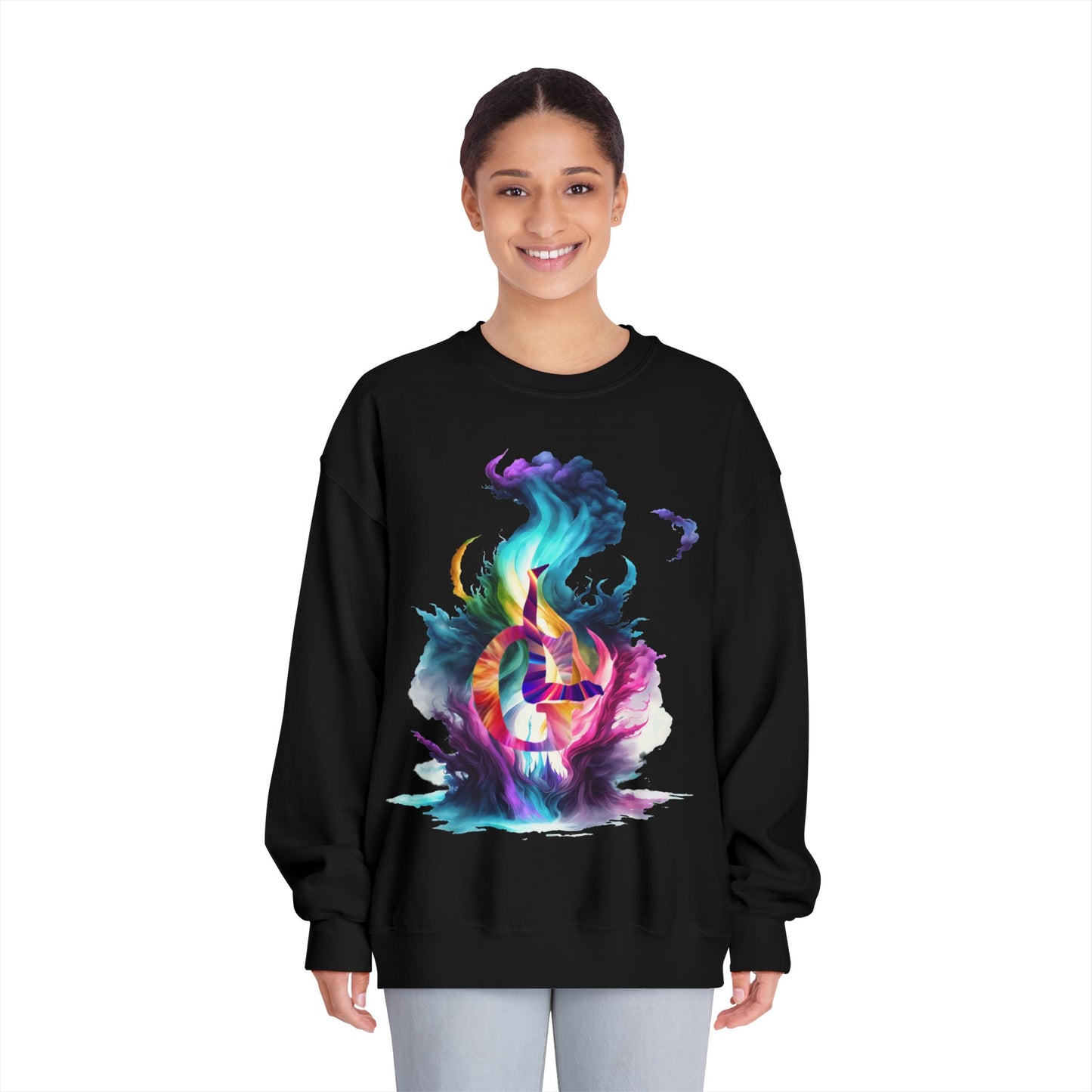 Unisex DryBlend® Crewneck Sweatshirt with a fire outlook classic
