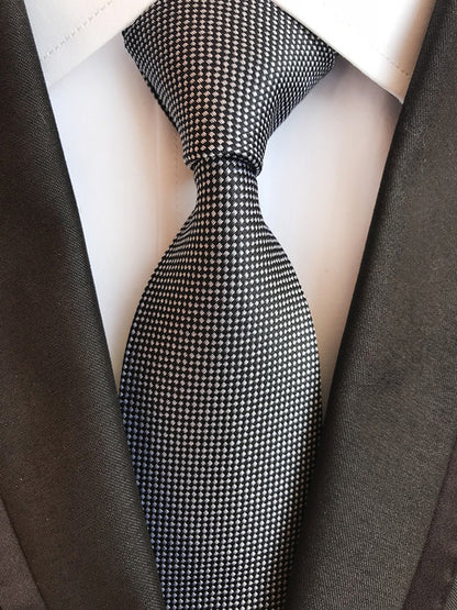 Men Silk Luxurious Striped Plaid Tie