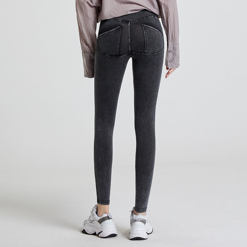 Women's Outerwear High Waist Abdominal All-match Skinny Jeans
