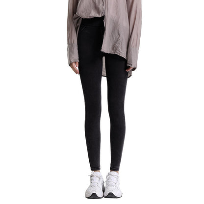 Women's Outerwear High Waist Abdominal All-match Skinny Jeans