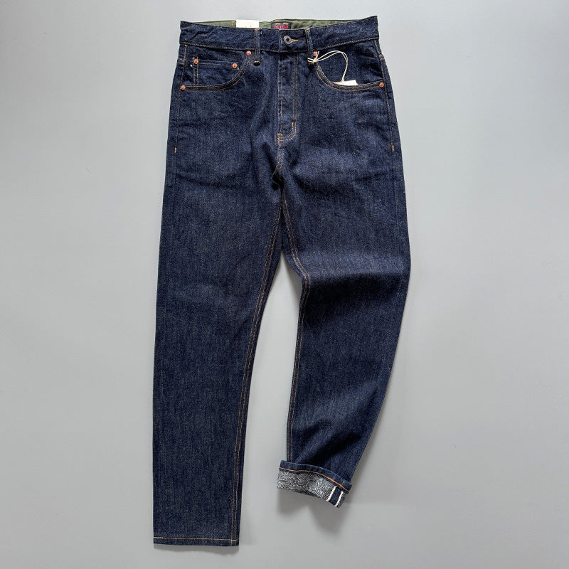 Personality Slim Fit Straight Long Jeans Men